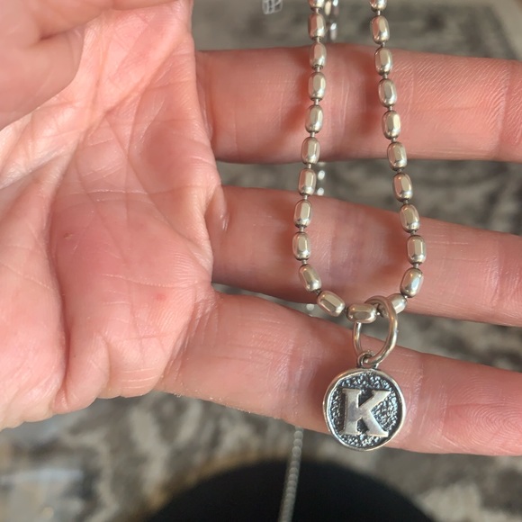 Sterling silver letter pendant “K” - Picture 3 of 4